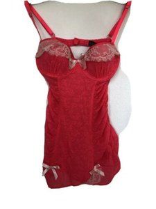 Victoria Secret Pink Corset Bustier Teddy Size 34B